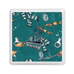 Slytherin Pattern Memory Card Reader (square) by Sobalvarro