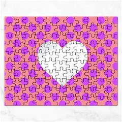 Love Heart Valentine Rectangular Jigsaw Puzzl by HermanTelo