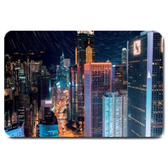 High Rise Buildings With Lights Large Doormat  by Pakrebo