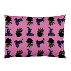 Gothic Girl Rose Light Pink Pattern Pillow Case (two Sides) by snowwhitegirl