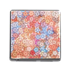 Art Beautiful Flowers Flames Generative Art Memory Card Reader (square 5 Slot) by Wegoenart