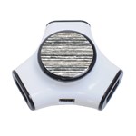 Striped Grunge Print Design 3-Port USB Hub Front