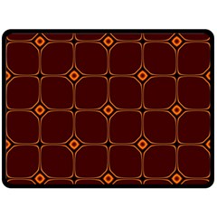Background Pattern Design Geometric Brown Double Sided Fleece Blanket (large)  by Sudhe