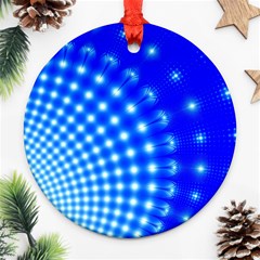 Digital Arts Fractals Futuristic Blue Ornament (round) by Pakrebo
