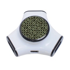 Modern Abstract Camouflage Patttern 3-port Usb Hub