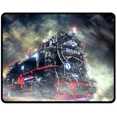 Steam Locomotive Br 99 Historically Double Sided Fleece Blanket (medium)  by Wegoenart