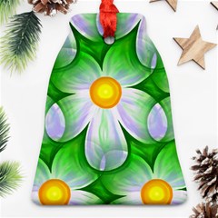 Seamless Repeating Tiling Tileable Flowers Bell Ornament (two Sides) by Wegoenart