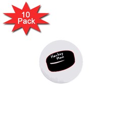 Hockey Mom Puck 1  Mini Button (10 Pack) by Arcade