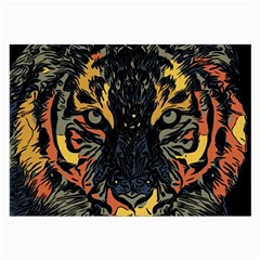 Tiger Predator Abstract Feline Large Glasses Cloth by Pakrebo