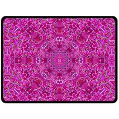 Flowering And Blooming To Bring Happiness Double Sided Fleece Blanket (large)  by pepitasart