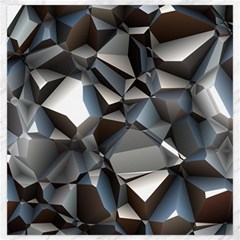 Triangles Polygon Color Silver Uni Canvas 20  X 20  by Pakrebo