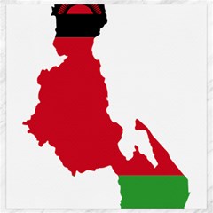 Malawi Flag Map Geography Outline Canvas 20  X 20  by Sapixe