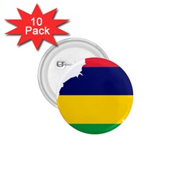 Mauritius Flag Map Geography 1 75  Buttons (10 Pack) by Sapixe