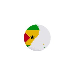 Sao Tome Principe Flag Map 1  Mini Buttons by Sapixe