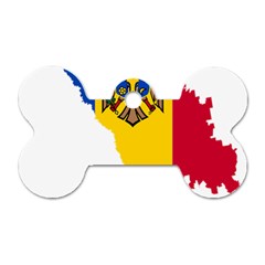 Moldova Country Europe Flag Dog Tag Bone (one Side)