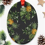 Pineapples pattern Oval Ornament (Two Sides) Back