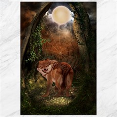 Awesome Wolf In The Darkness Of The Night Canvas 24  X 36  by FantasyWorld7