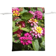 Summer Lantana W Bee  Lightweight Drawstring Pouch (xl) by Riverwoman