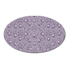 Baroque Pearls And Fauna Ornate Mandala Oval Magnet by pepitasart