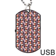 Pattern Abstract Fabric Wallpaper Dog Tag Usb Flash (one Side) by Simbadda