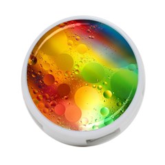 Abstract Sunlight Flower Reflection Color Macro Floating Yellow Circle Macro Photography Spheres Oil 4-port Usb Hub (one Side) by Vaneshart
