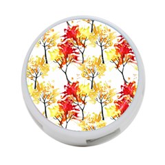 Watercolor Painting Autumn Illustration Autumn Tree 4-port Usb Hub (two Sides)