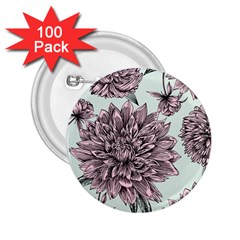 Flowers 2 25  Buttons (100 Pack)  by Sobalvarro