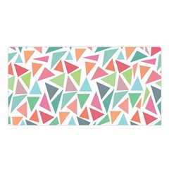 Colorful Triangle Vector Pattern Satin Shawl by Vaneshart