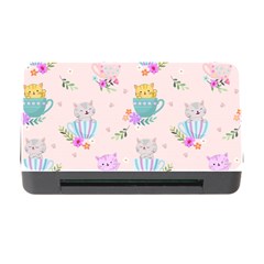 Cute Cat Coffee Cup Morning Times Seamless Pattern Memory Card Reader With Cf by Vaneshart