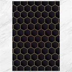 Hexagon Black Background Canvas 12  X 18  by Vaneshart