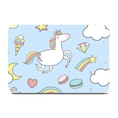 Unicorn Seamless Pattern Background Vector Plate Mats by Sobalvarro