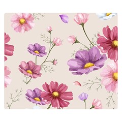 Vector Hand Drawn Cosmos Flower Pattern Double Sided Flano Blanket (small)  by Sobalvarro