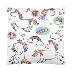 Cute Unicorns With Magical Elements Vector Standard Cushion Case (one Side) by Sobalvarro