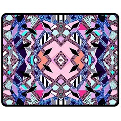 Marble Texture Print Fashion Style Patternbank Vasare Nar Abstract Trend Style Geometric Double Sided Fleece Blanket (medium)  by Sobalvarro
