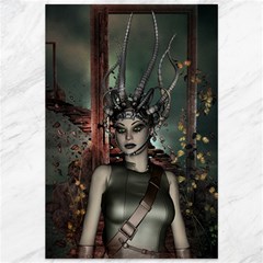 Awesome Fantasy Women With Helmet Canvas 12  X 18  by FantasyWorld7