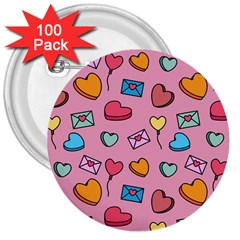 Candy Pattern 3  Buttons (100 Pack)  by Sobalvarro