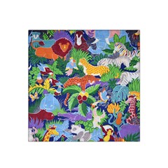 Animated Safari Animals Background Satin Bandana Scarf by Vaneshart