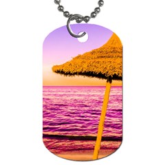 Pop Art Beach Umbrella  Dog Tag (two Sides) by essentialimage