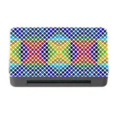 Colorful Circle Abstract White  Blue Yellow Red Memory Card Reader With Cf by BrightVibesDesign