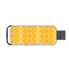 Pattern Yellow Portable Usb Flash (two Sides) by HermanTelo