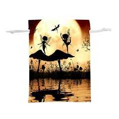 Cute Little Dancing Fairy In The Night Lightweight Drawstring Pouch (s) by FantasyWorld7