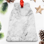White Marble texture floor background with dark gray grey texture greek marble print luxuous real marble Bell Ornament (Two Sides) Back
