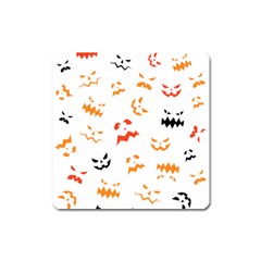 Pumpkin Faces Pattern Square Magnet by Sobalvarro