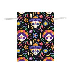 Dia De Los Muertos Lightweight Drawstring Pouch (l) by Sobalvarro