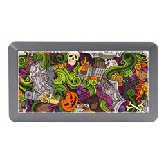 Halloween Doodle Vector Seamless Pattern Memory Card Reader (mini) by Sobalvarro