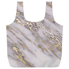 Marble With Metallic Gold Intrusions On Gray White Stone Texture Pastel Rose Pink Background Full Print Recycle Bag (xl) by genx