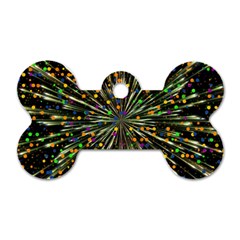 Explosion Abstract Pattern Dog Tag Bone (one Side) by Wegoenart