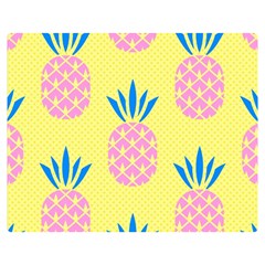 Summer Pineapple Seamless Pattern Double Sided Flano Blanket (medium)  by Sobalvarro