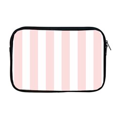 Pastel Pink Stripes Apple Macbook Pro 17  Zipper Case