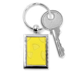 Yellow Pineapple Background Key Chain (rectangle) by HermanTelo